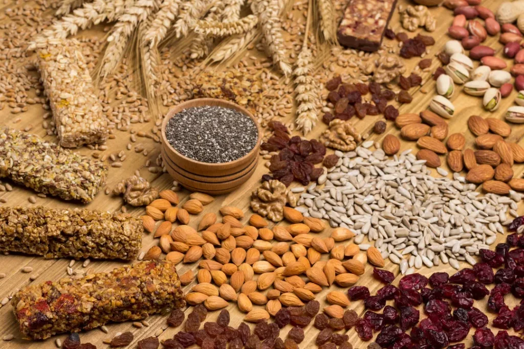Seeds, nuts, and other dried superfoods are rich source of protein. 
